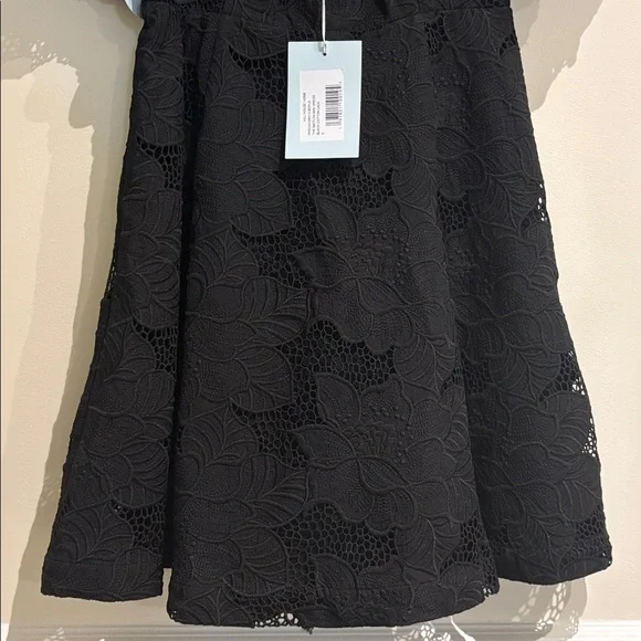 Hill House Home Matilda Lace Mini Dress in Black Cotton Lace Sz. Small NWT - Picture 8 of 13